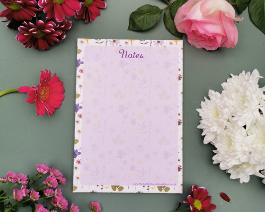 Pressed Flower A5 Notepad