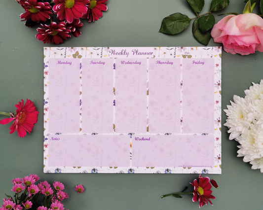 Pressed Flower A4 Weekly Planner