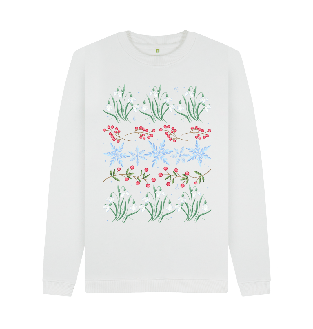 Snowdrops in Winter Unisex Christmas Jumper