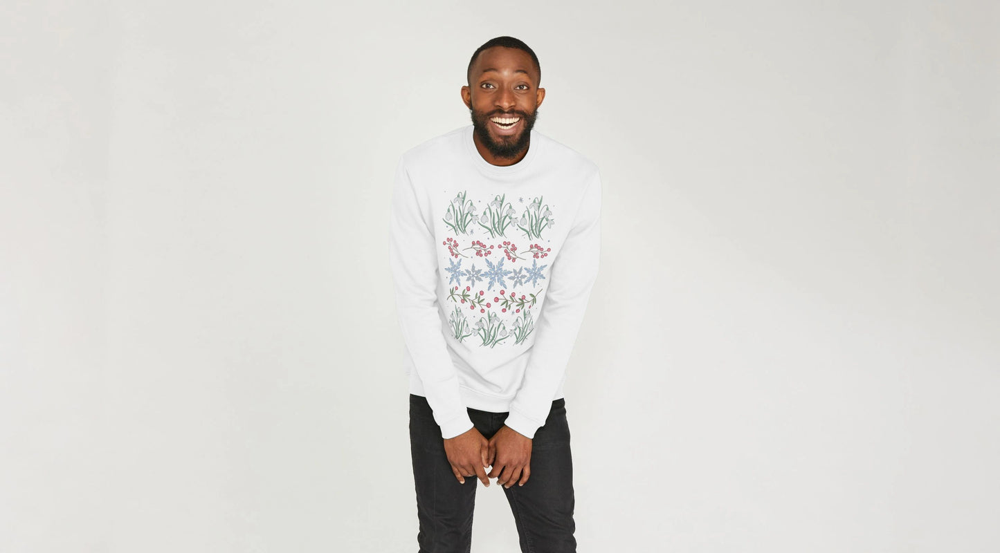 Snowdrops in Winter - Unisex Christmas Jumper