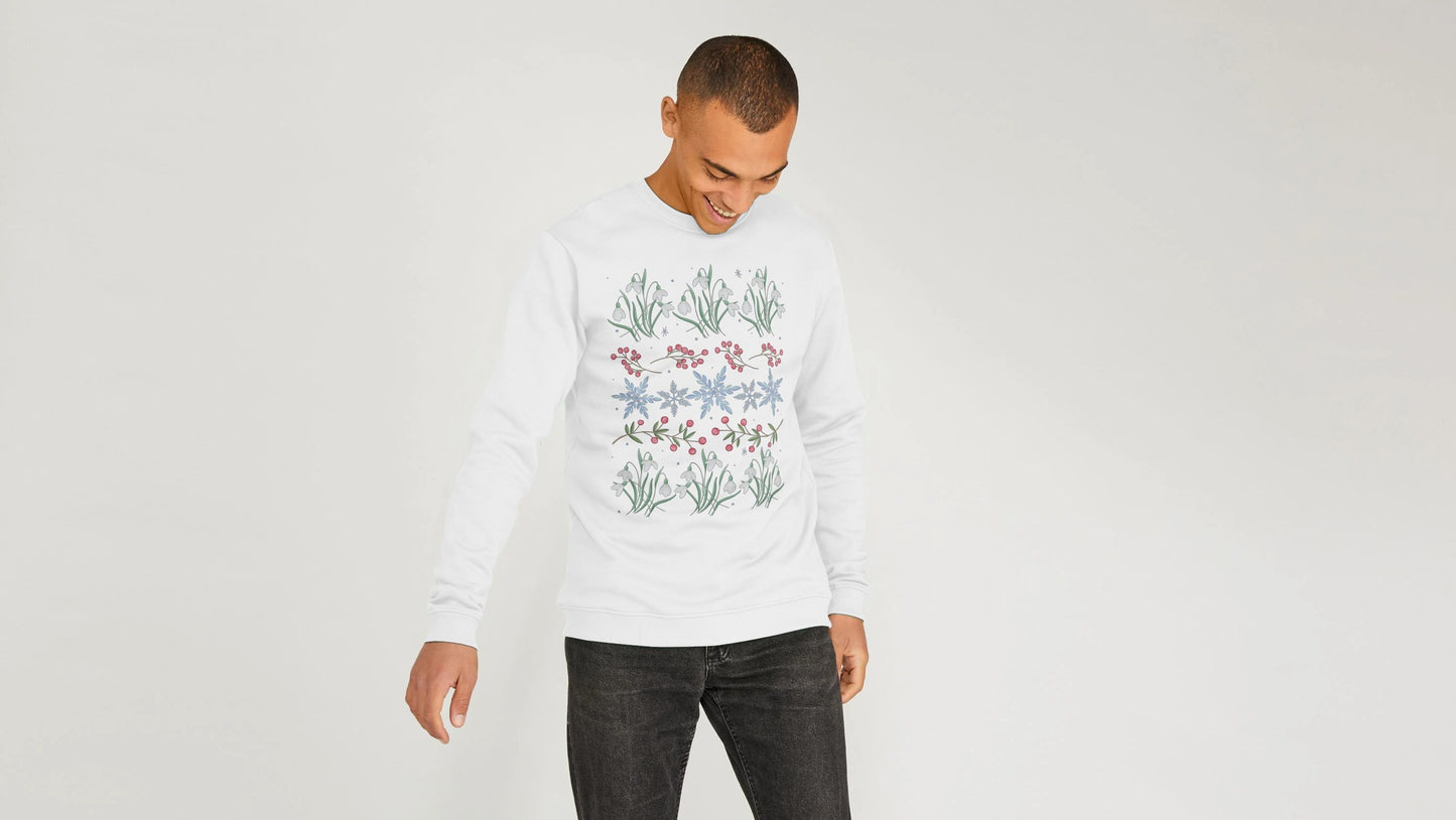 Snowdrops in Winter - Unisex Christmas Jumper