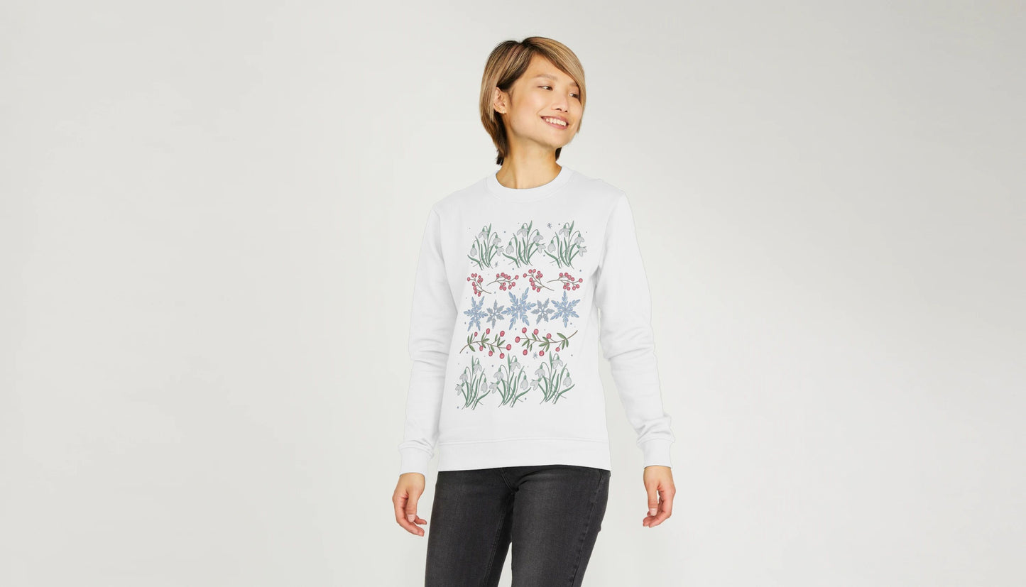 Snowdrops in Winter - Unisex Christmas Jumper
